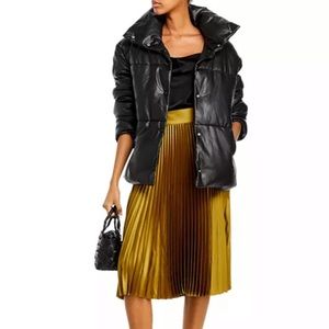 Faux Leather Boxy Black Jacket